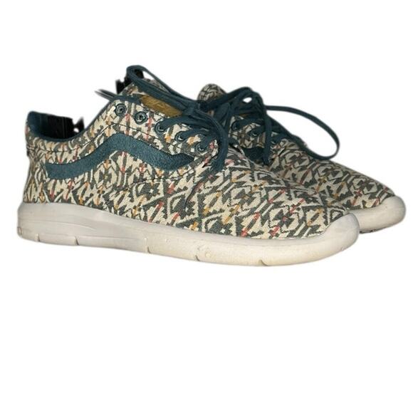 Unisex Vans ISO 1.5 Canvas Lace-Up Athletic Sneaker Shoes Size M4/W5.5 Green - Picture 3 of 6